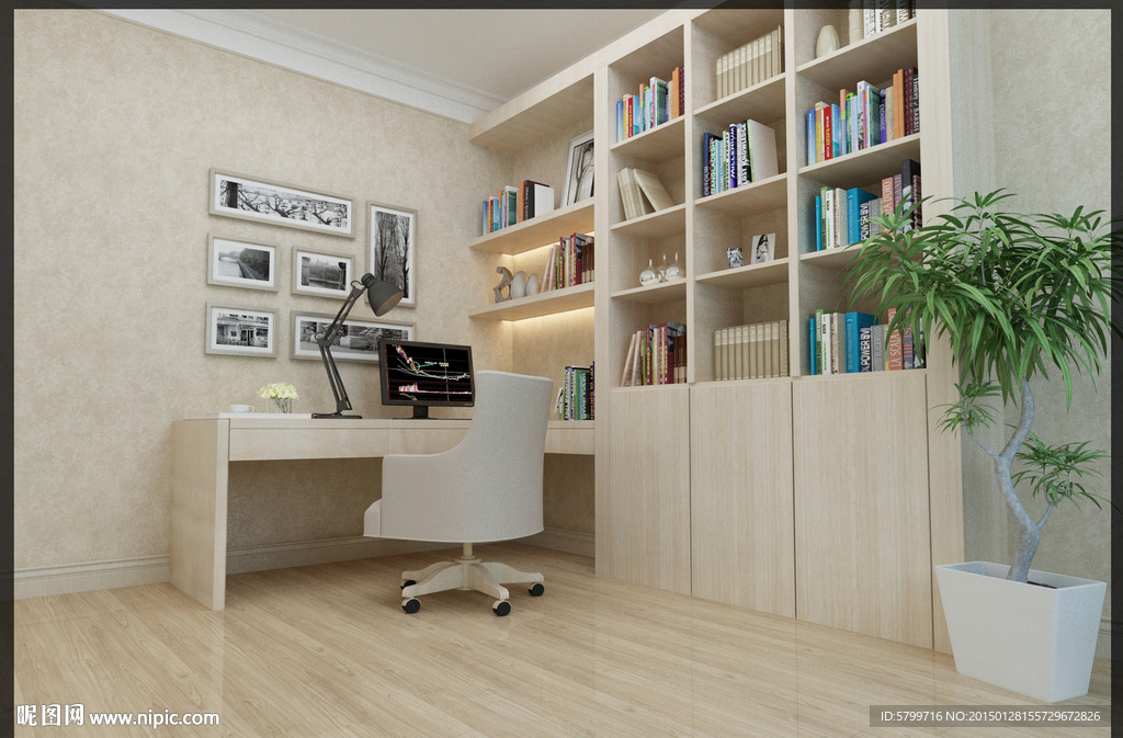 现代风格书房