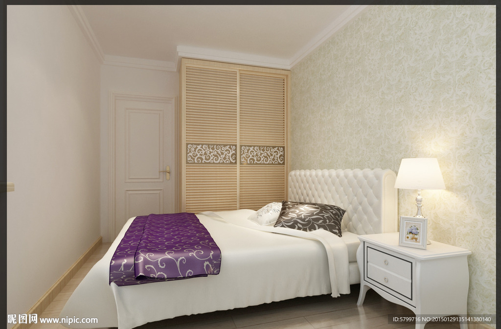 卧室衣柜模型效果图