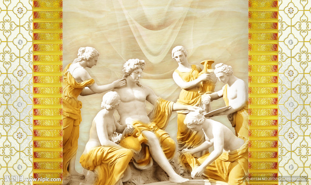 3D浮雕电视背景墙