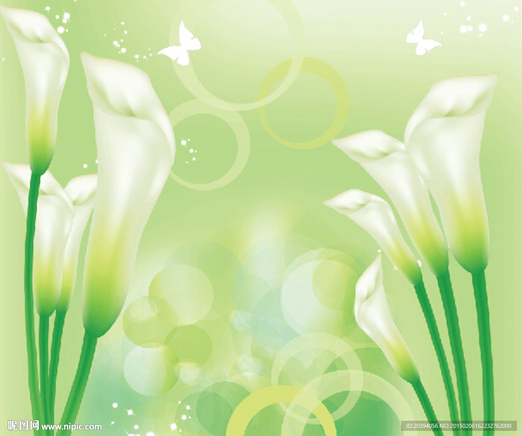 3D百合花电视背景墙