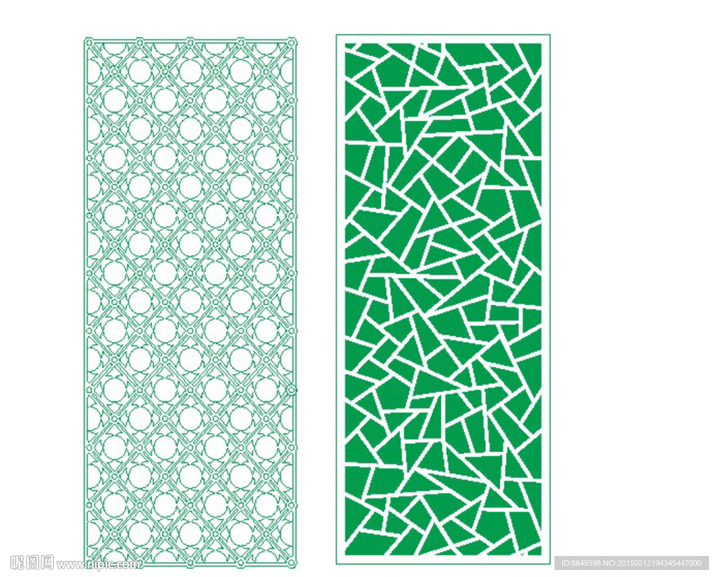 矢量素材 镂空雕花  屏风隔断
