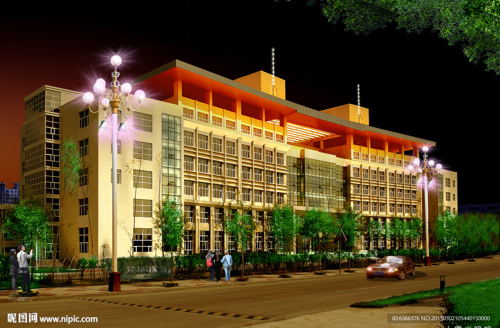 亮化办公楼灯光