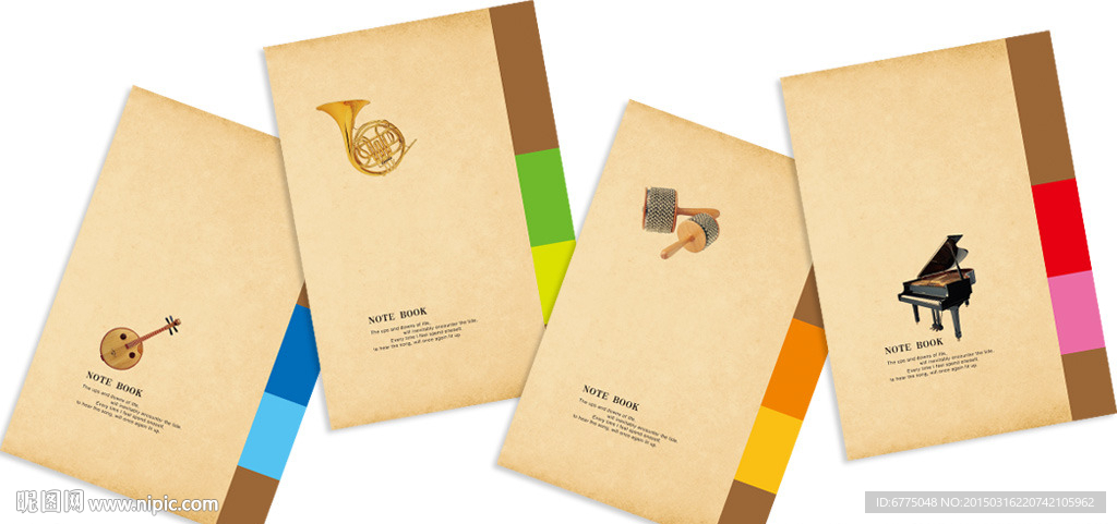 本子 封面 牛皮本子 乐器