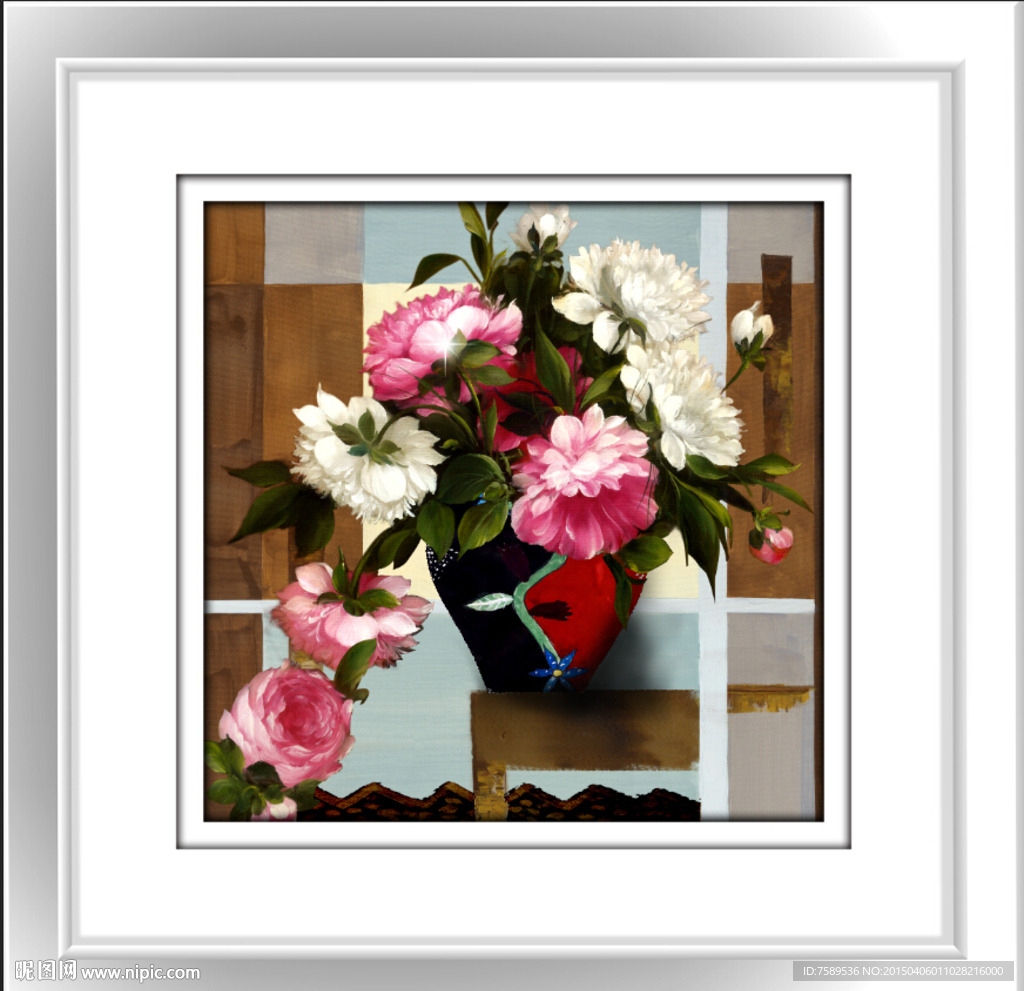 简约艺术花卉装饰油画