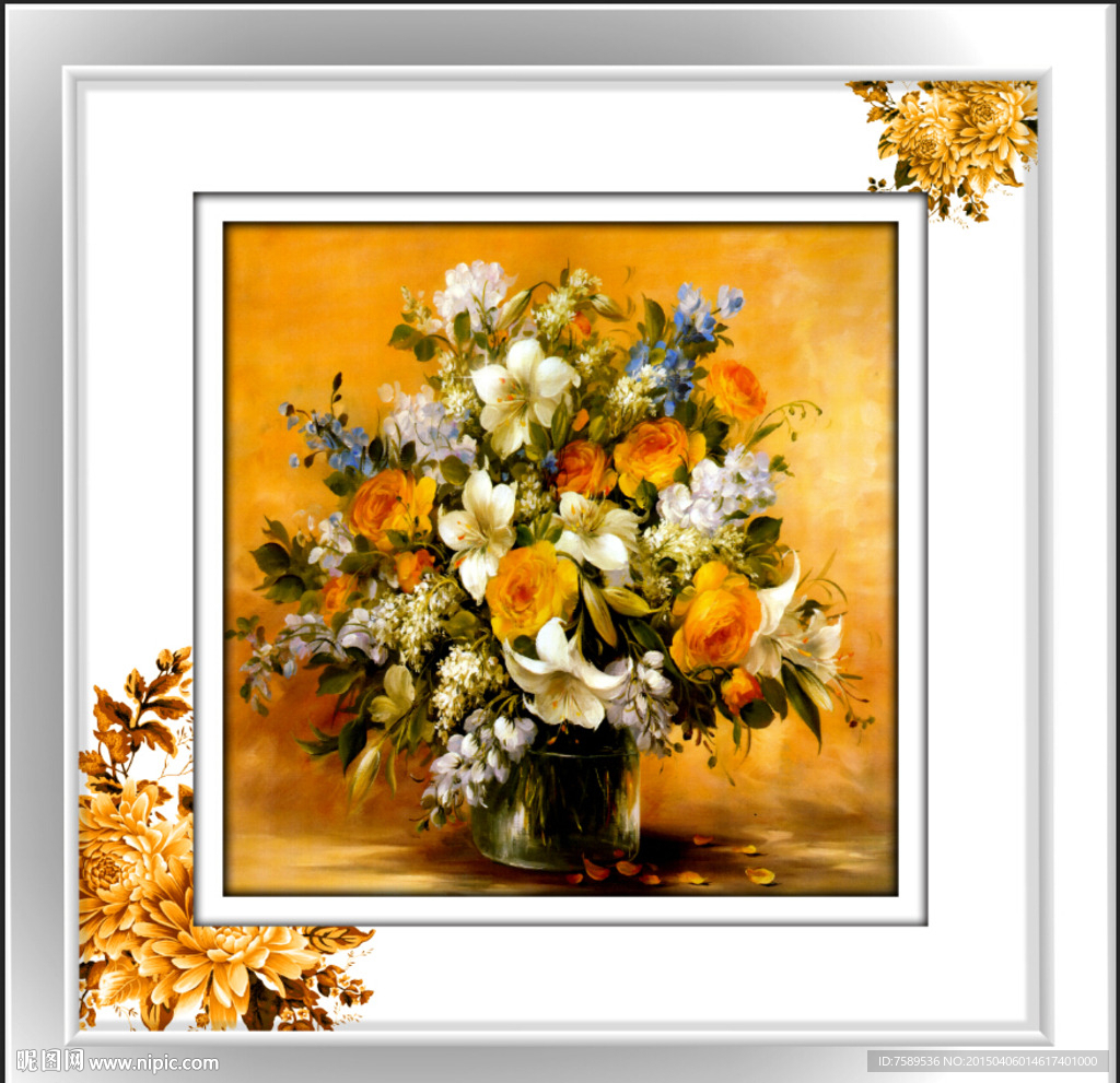 简约艺术花卉装饰画