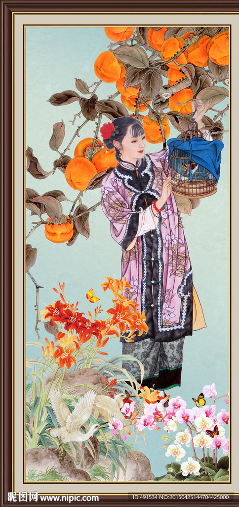 玄关画 国色天香