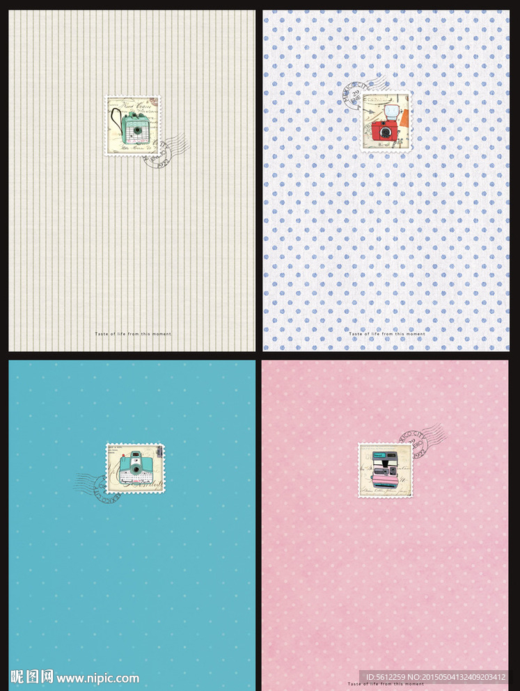 邮票镂空效果本子