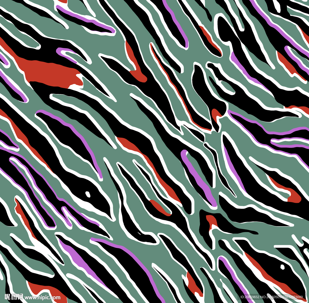 彩色斑马纹分层