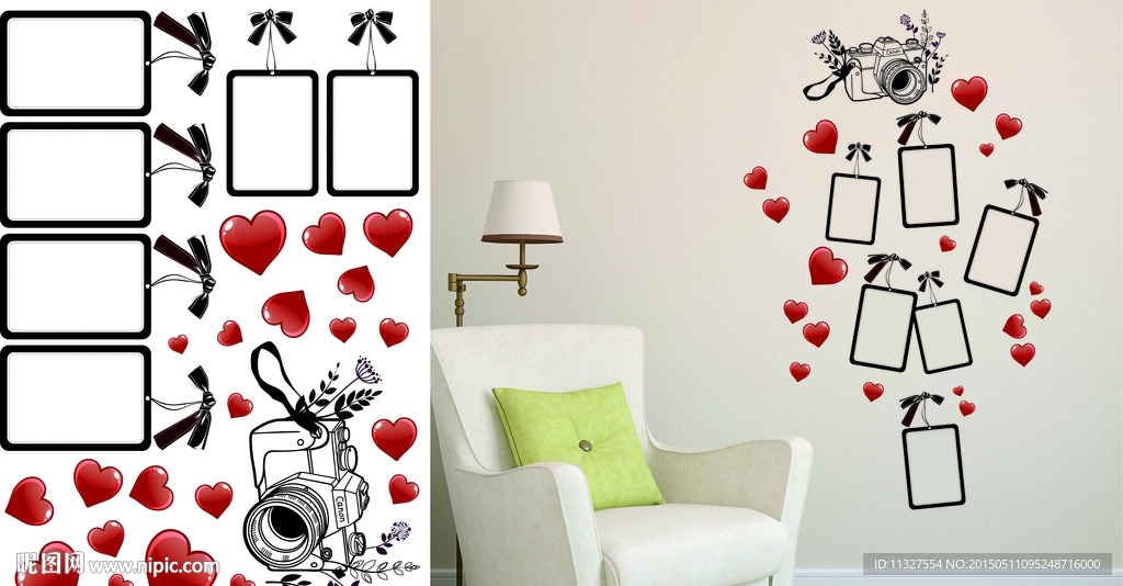 墙贴 相框 矢量文件