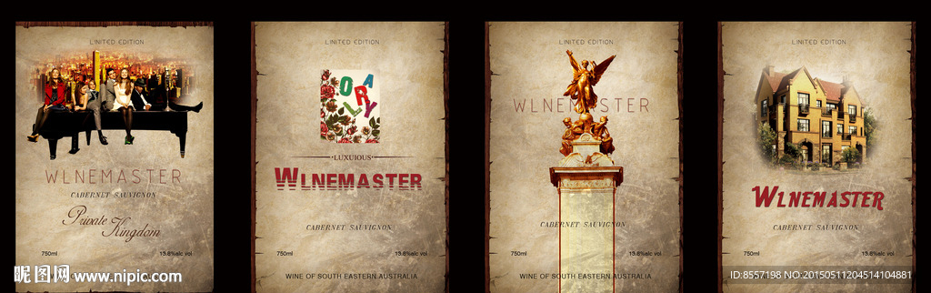 欧式红酒酒标