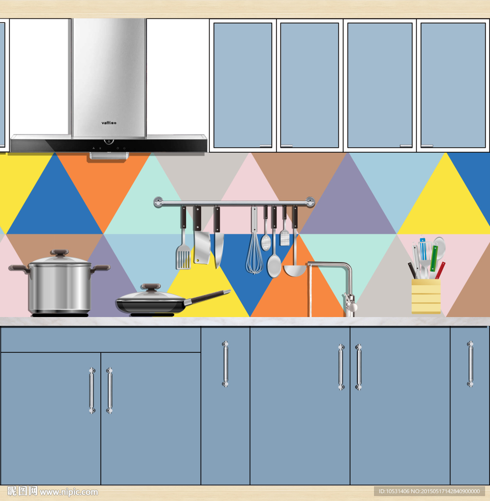 厨房创意贴图