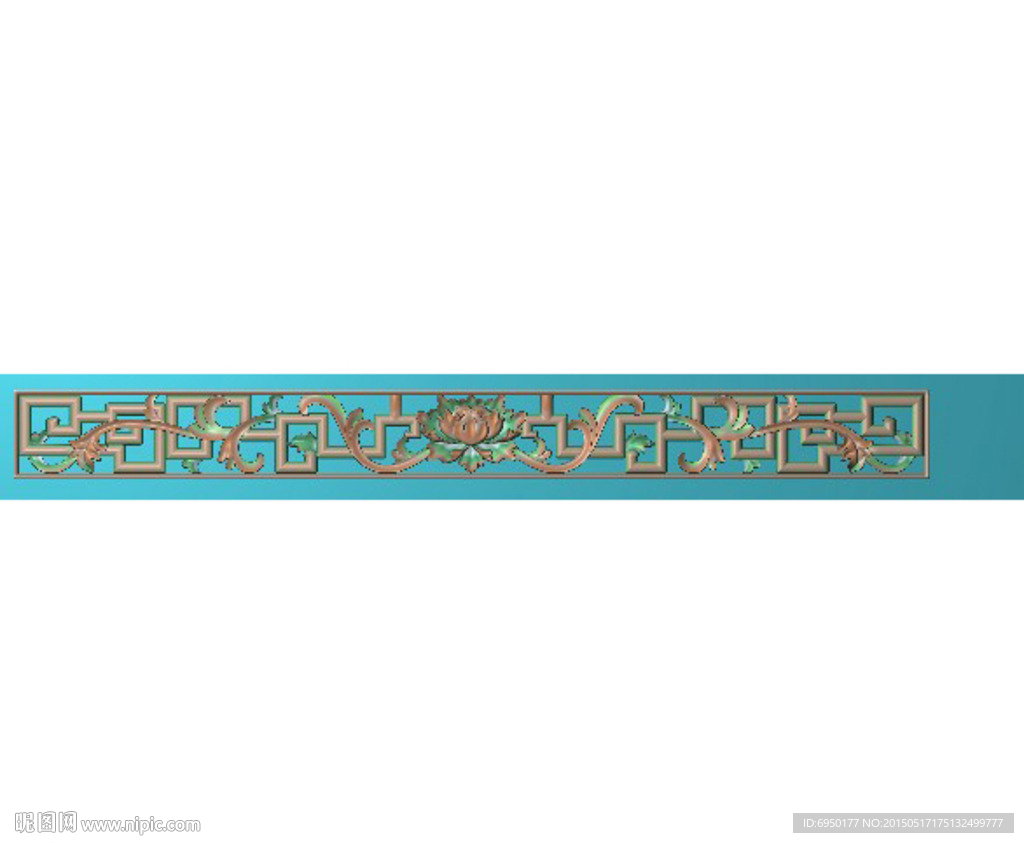 侧板博古牡丹花精雕图灰度图浮雕