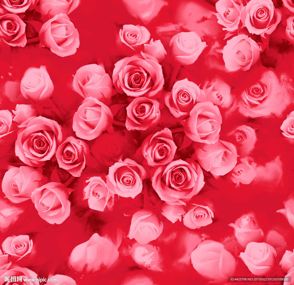 无缝拼接分层玫瑰