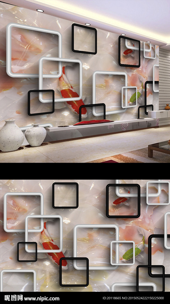 方格玉雕背景墙室内装饰画玉雕