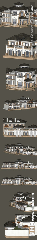 香水湾会所建筑SU模型设计