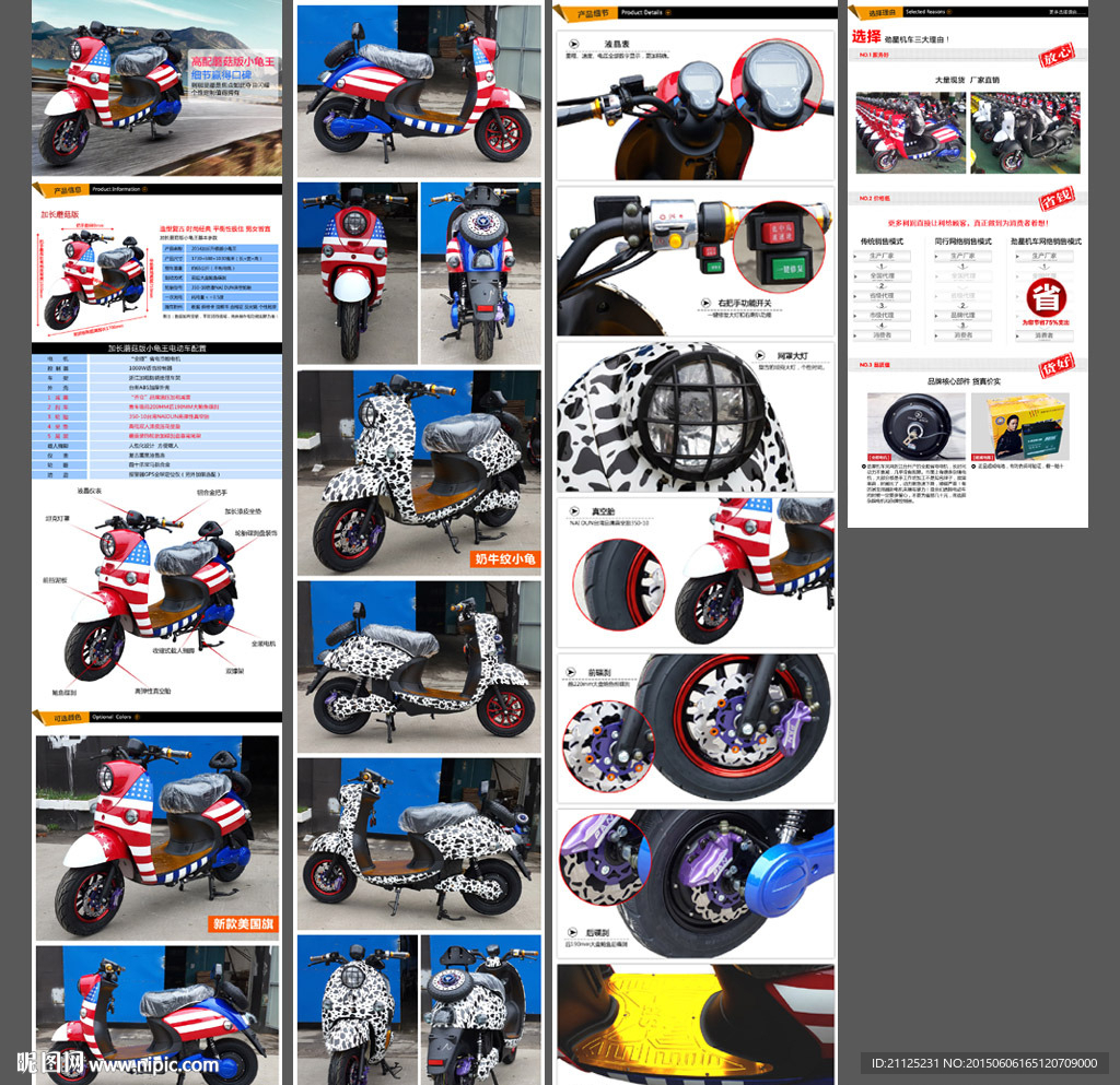 电动车摩托车详情页描述模板