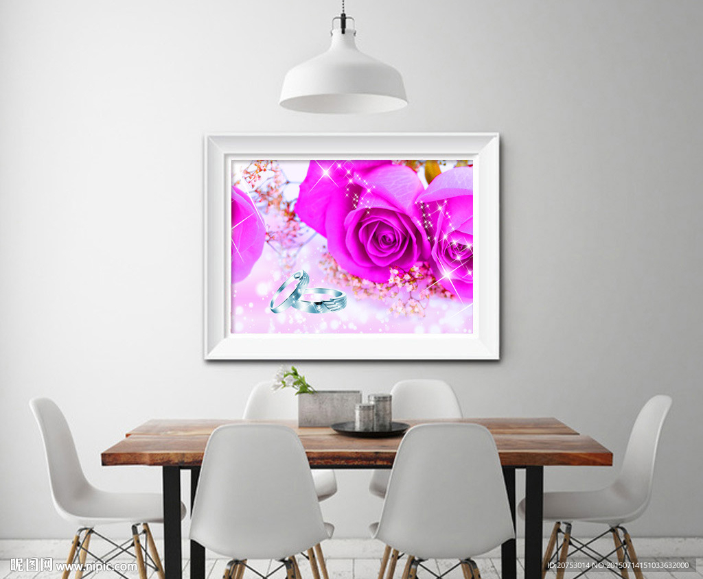 浪漫玫瑰装饰无框画