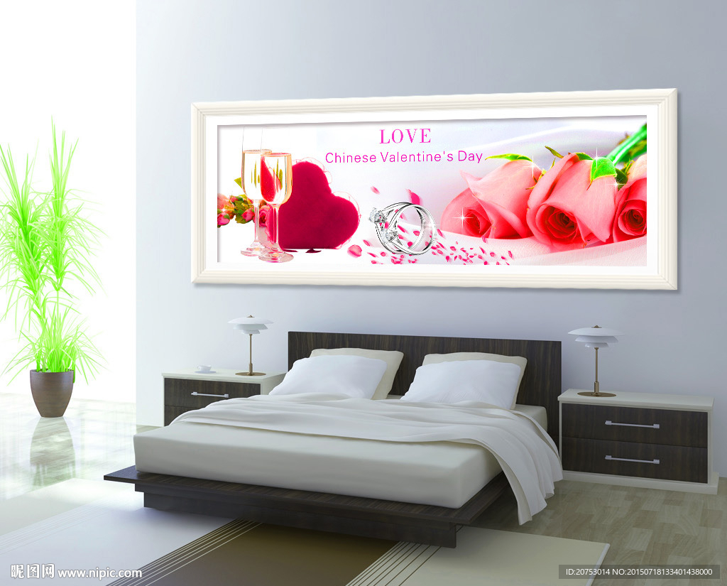 浪漫玫瑰时尚无框装饰画