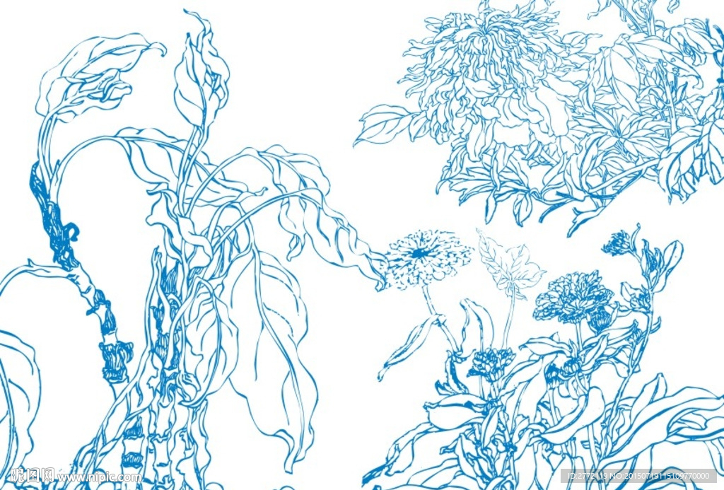 清爽夏菊 美术画