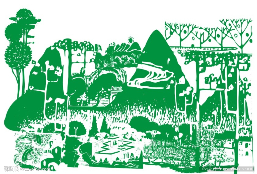 步步高山 书本插画