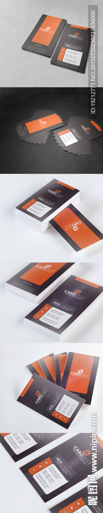 竖版简洁大气企业名片设计