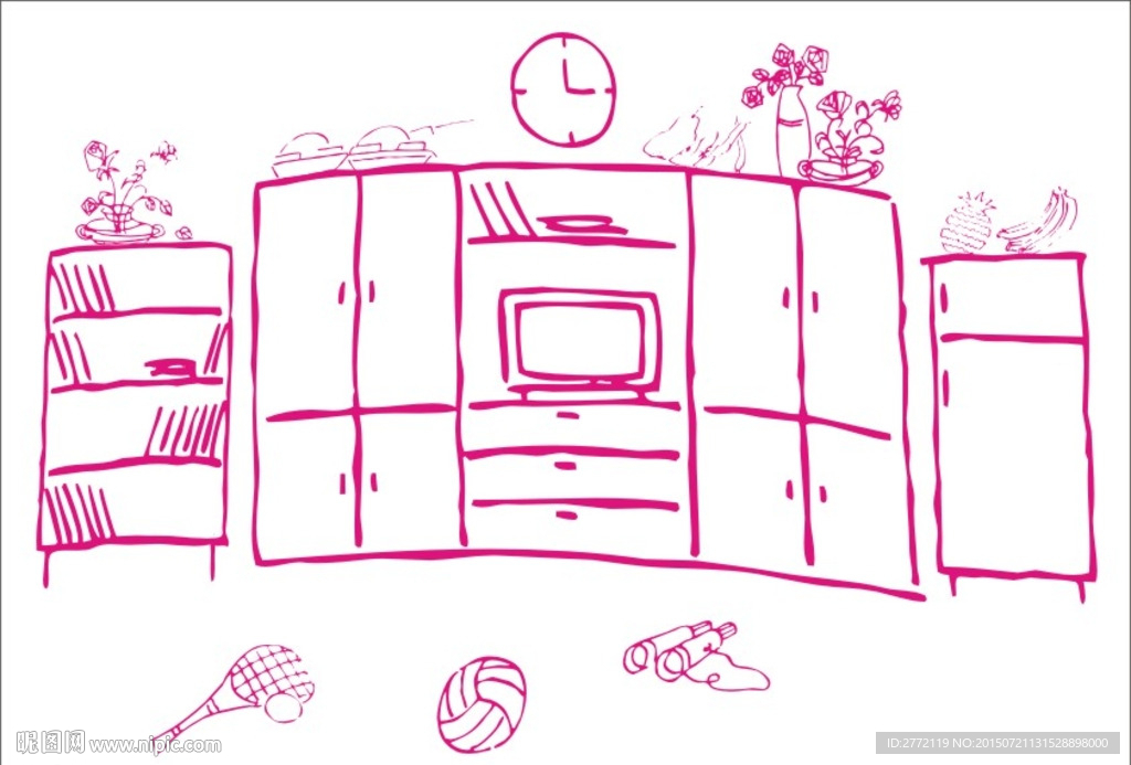 大厅家具设计 美术画