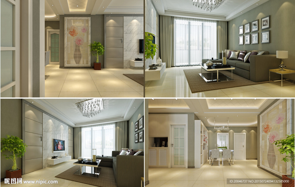 现代简约客厅场景