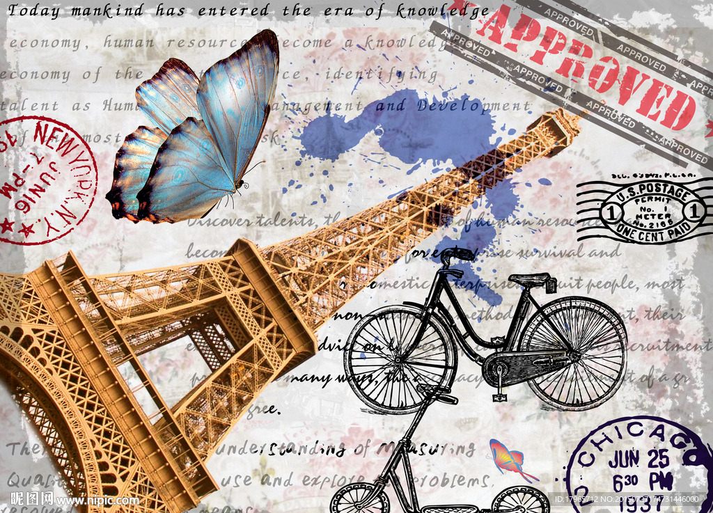 法国艺术复古装饰画