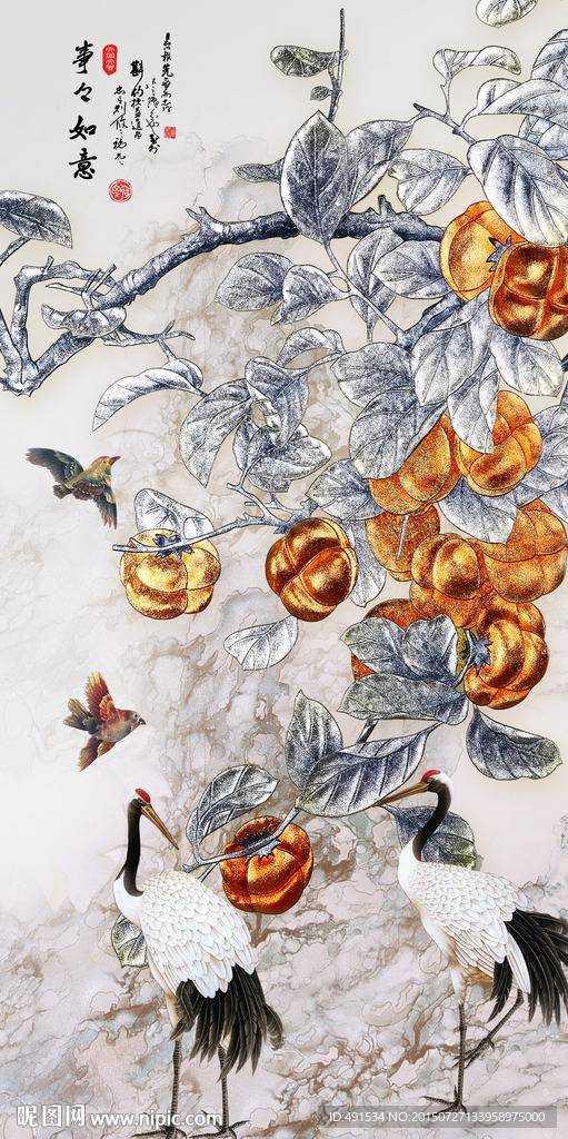 玄关画 事事如意