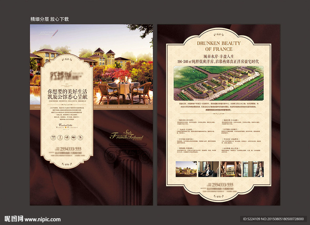 水岸别墅 地产 单页 报广