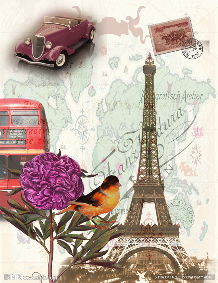 欧美复古油画 复古建筑