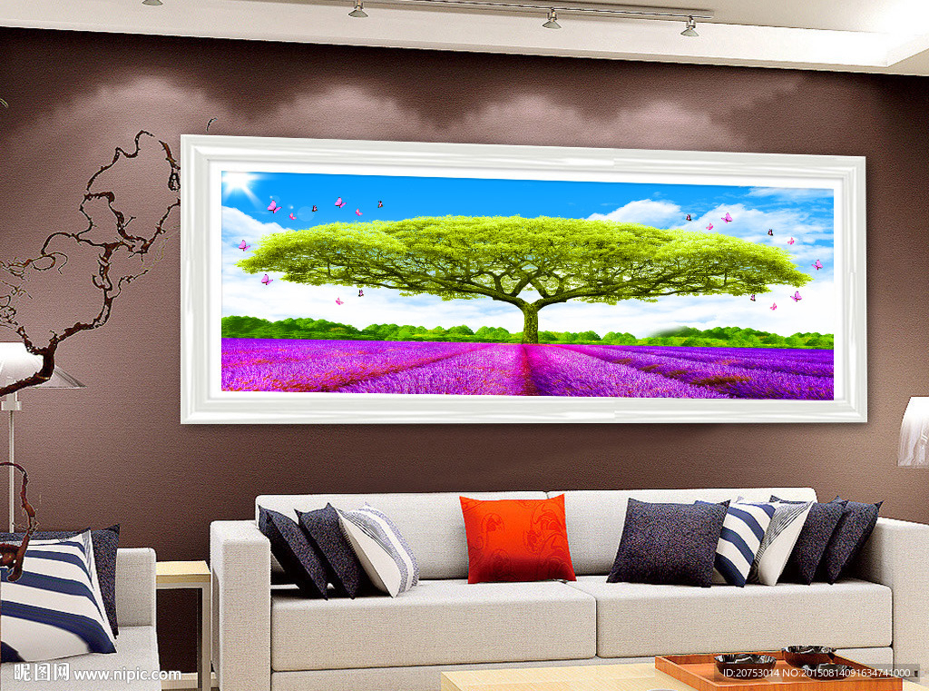 浪漫大树装饰无框画