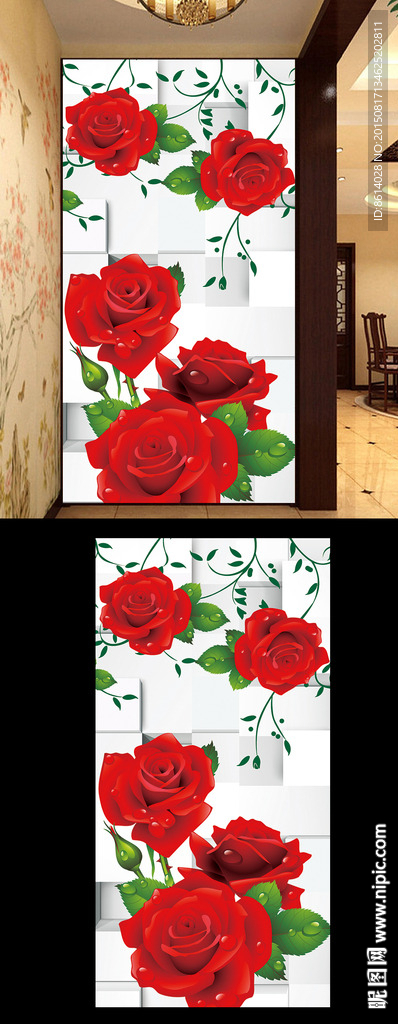 玫瑰花玄关