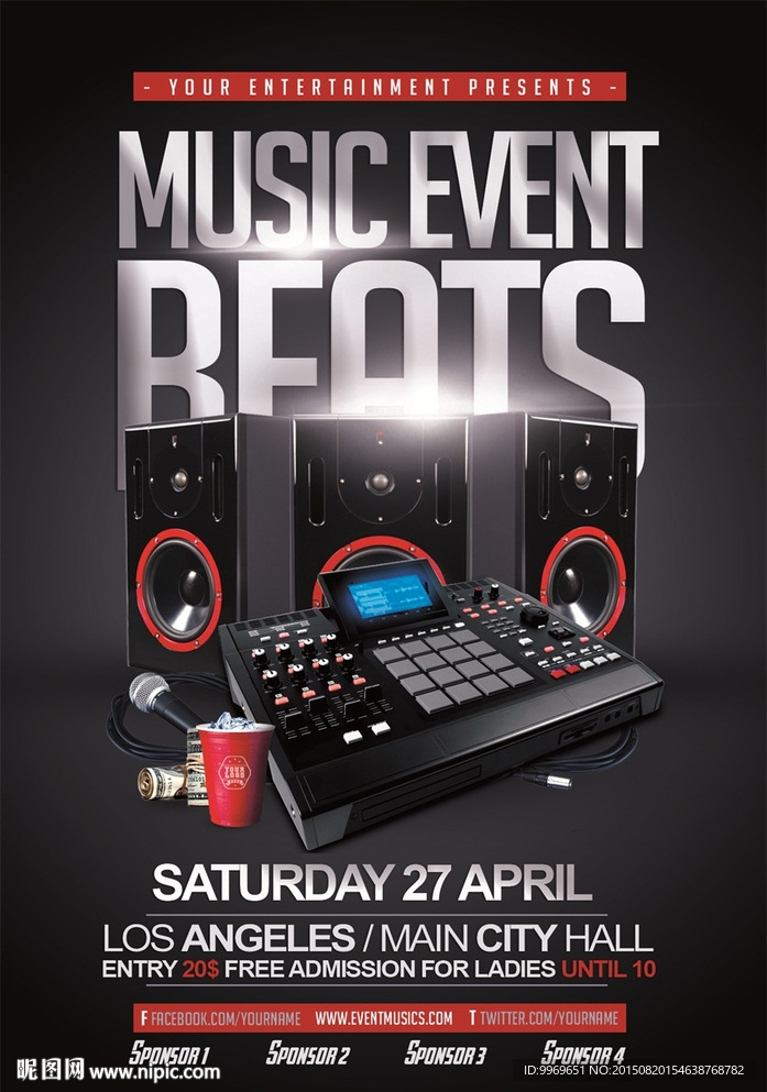 DJ 音乐节 海报 酒吧 嘉宾