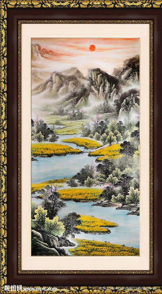 黄金满地风水画