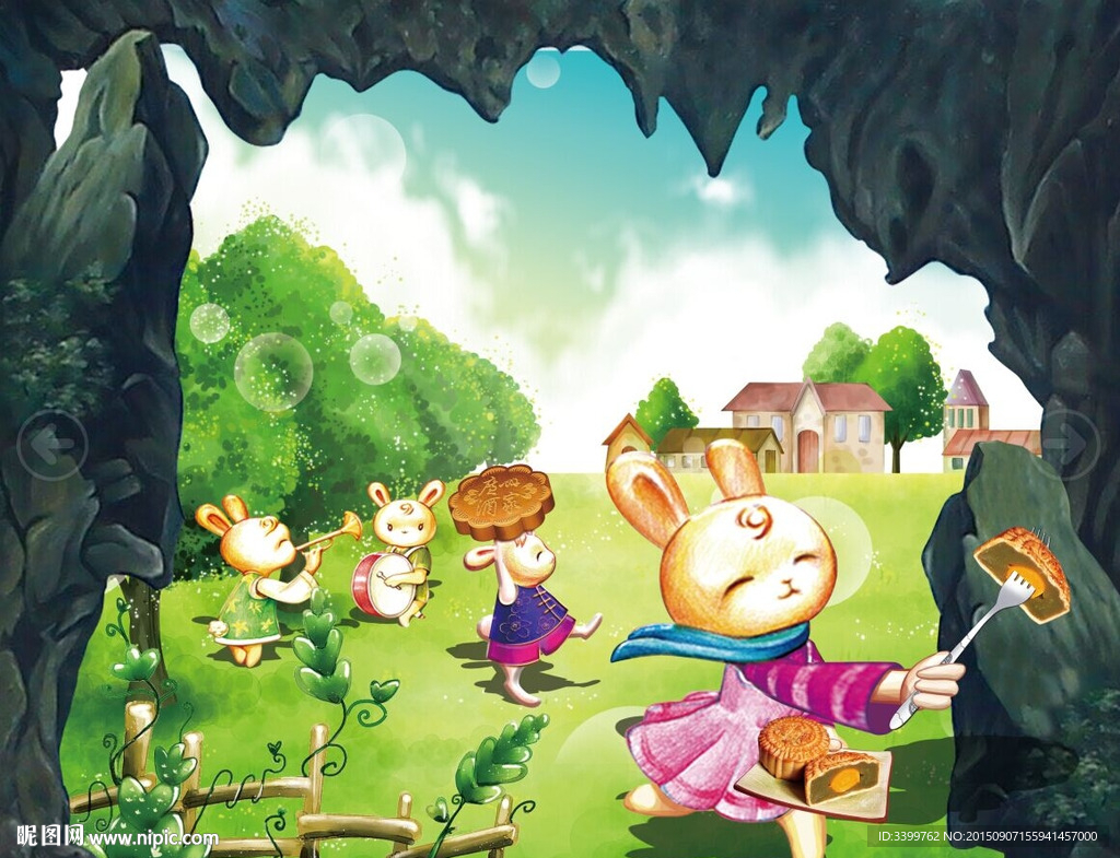 小白兔3D立体画