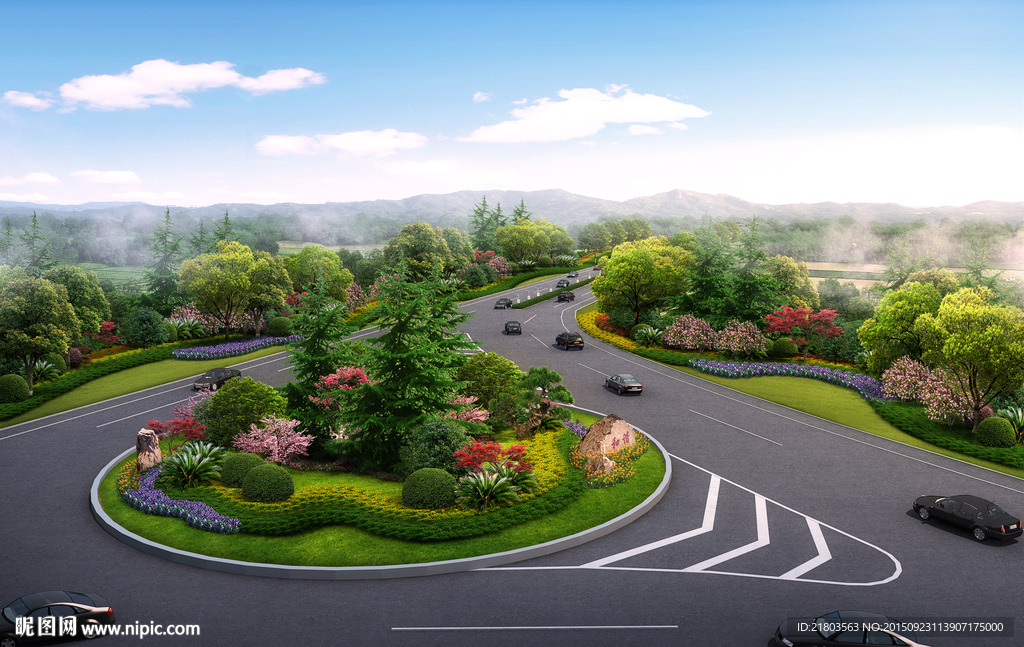 北京道路效果图鸟瞰