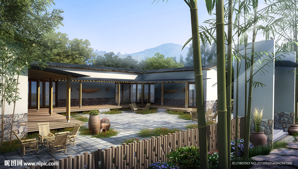 度假村别墅徽派