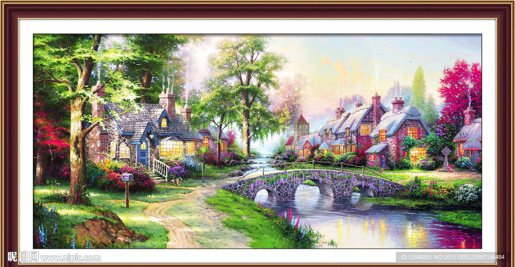 悠然小居 油画风景