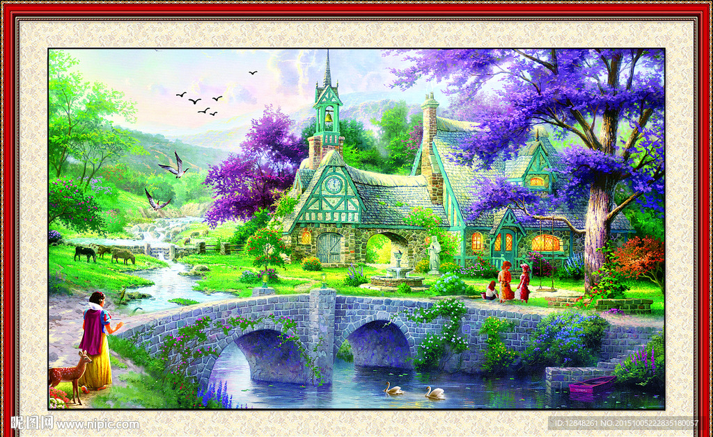 悠然小居 油画风景