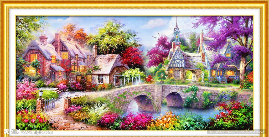 悠然小居 油画风景