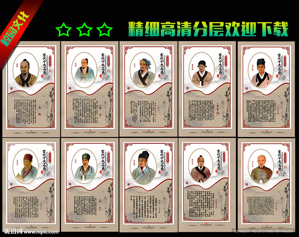 古代十大名医图片