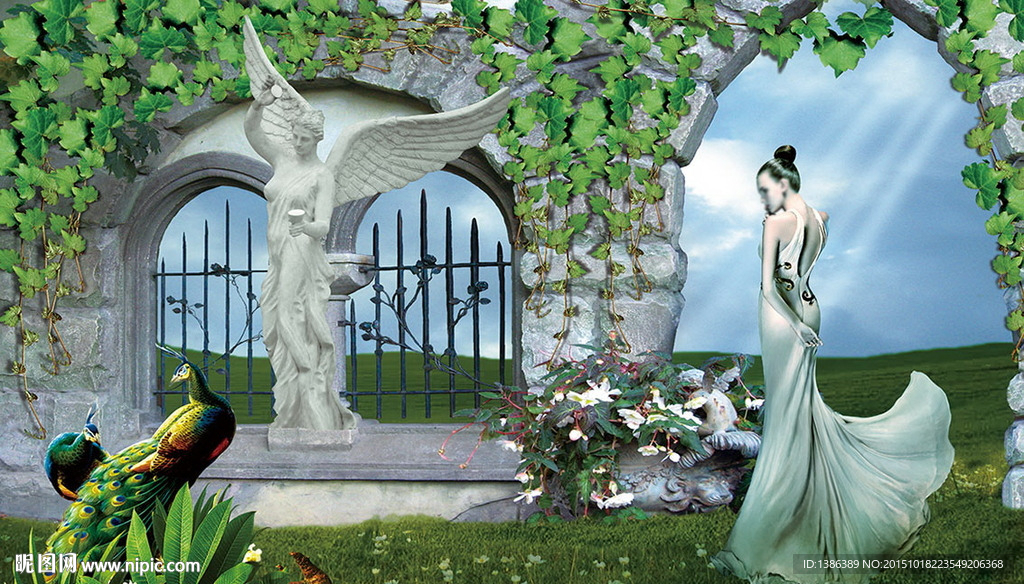 唯美浪漫婚礼 舞台背景