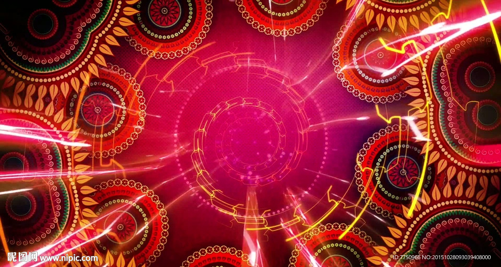 动感齿轮变化螺旋线条放射led