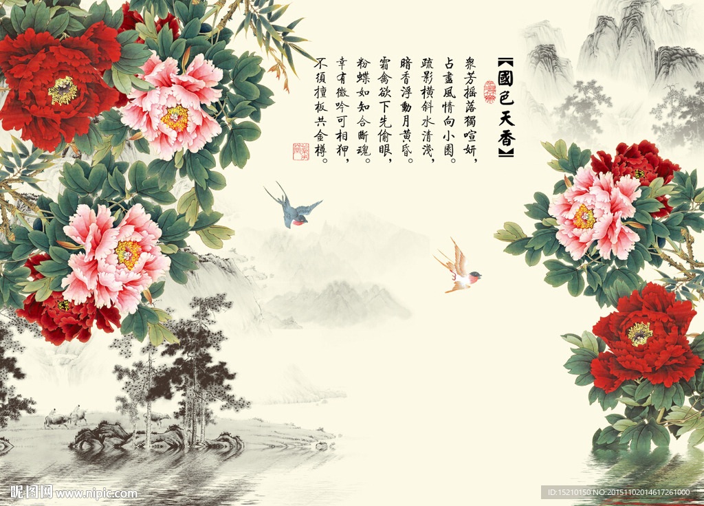 国色天香牡丹花