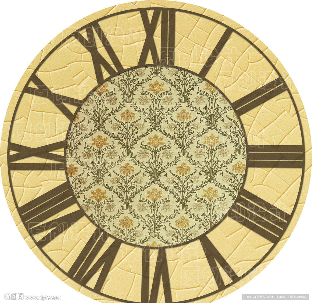 复古罗马字钟面