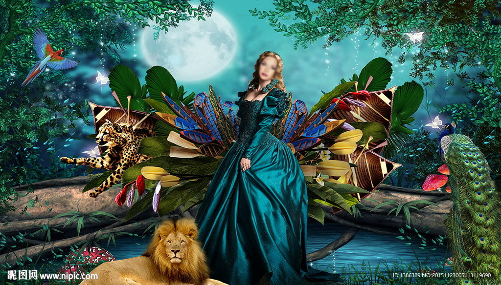 丛林女王写真背景