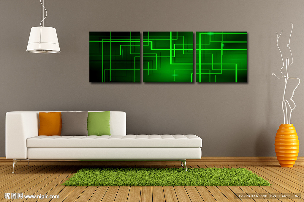 潮流光线无框画光影线条无框画