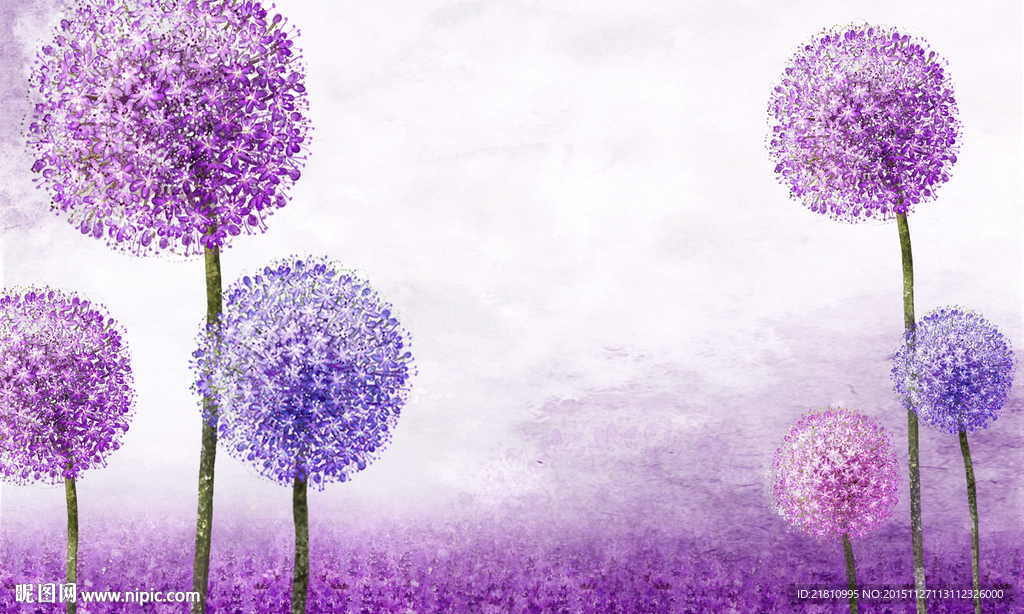 梦幻蒲公英分层图片