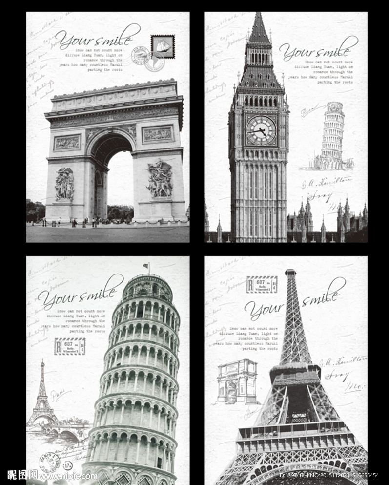 欧洲建筑本子封面